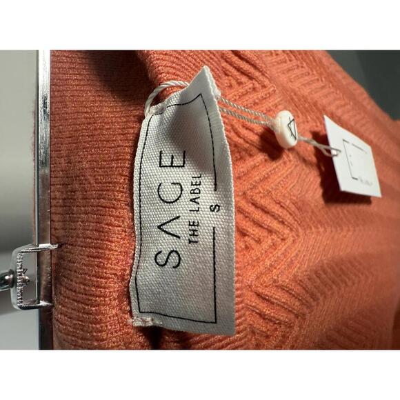 NWT SAGE THE LABEL Orange Mini Skirt with Ruffle Hem Size S - Picture 3 of 4